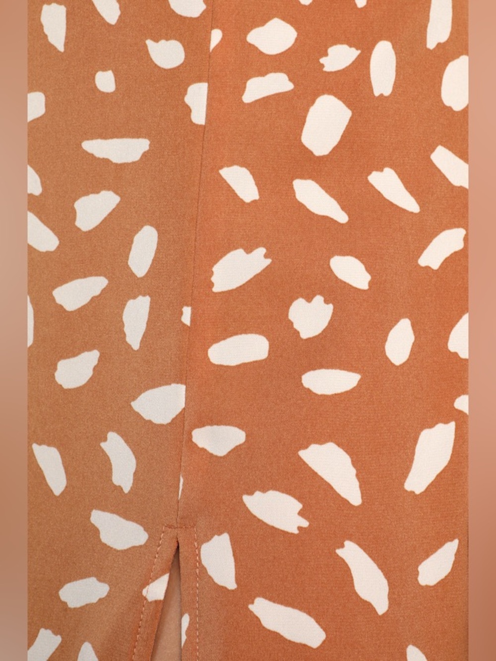 Lulus Getting Glam Peach Print Slit Midi Skirt Size XS NWT - Picture 5 of 11